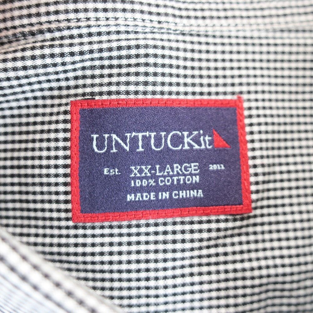 UNTUCKit Long Sleeve Button‎ Up Shirt Mens Size XXL 2XL 100% Cotton - Picture 8 of 8